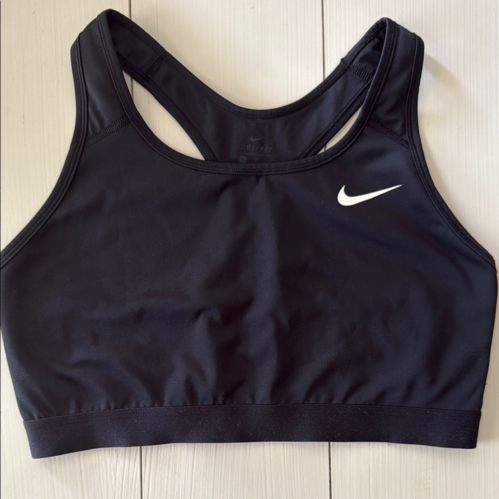Nike Swoosh Women's Black Dri-Fit Sports Bra